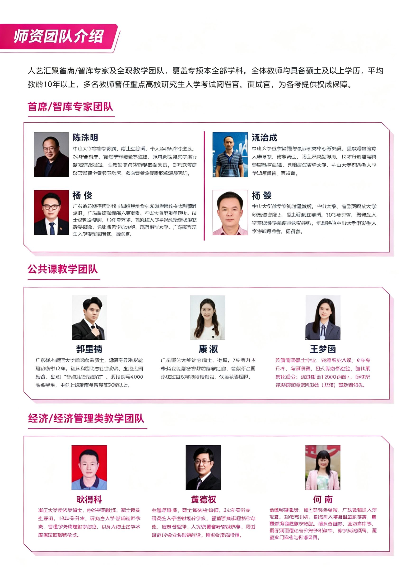 筑学教育集团首席智库专家与公共课、经管类教学团队